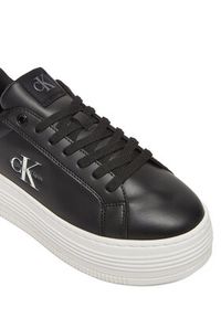 Calvin Klein Jeans Sneakersy Bold Flatf Low Lace Lth YW0YW01878 Czarny. Kolor: czarny. Materiał: skóra #5