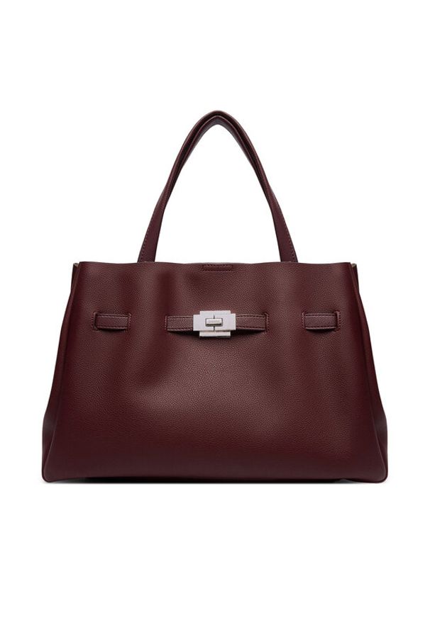 DKNY Torebka R52DAK43 Bordowy. Kolor: czerwony. Materiał: skórzane