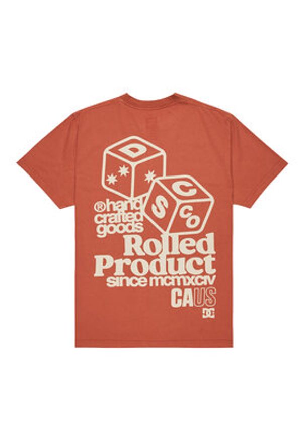 DC Shoes T-Shirt High Rollin EDYZT04367 Pomarańczowy Regular Fit. Kolor: pomarańczowy. Materiał: bawełna