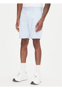 Tommy Jeans Szorty materiałowe Scanton DM0DM21950 Błękitny Slim Fit. Kolor: niebieski. Materiał: bawełna