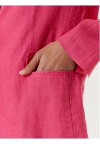 United Colors of Benetton - United Colors Of Benetton Marynarka 2AGHDW00R Różowy Regular Fit. Kolor: różowy. Materiał: len #4