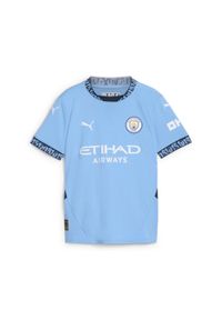 Puma - Młodzieżowa koszulka domowa Manchester City 24/25 PUMA Team Light Blue Marine. Kolor: niebieski. Sport: piłka nożna