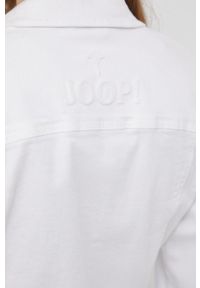 JOOP! - Joop! kurtka jeansowa damska kolor biały przejściowa. Okazja: na co dzień. Kolor: biały. Materiał: jeans. Styl: casual