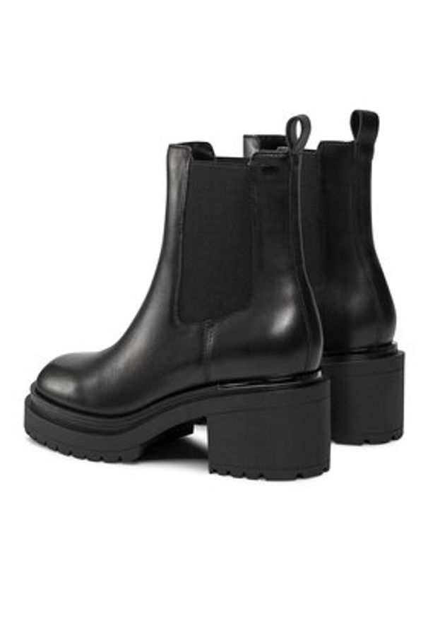 DKNY Botki Patria K3340304 Czarny. Kolor: czarny. Materiał: skóra
