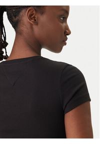 Tommy Jeans T-Shirt Wavy Flag DW0DW22272 Czarny Slim Fit. Kolor: czarny. Materiał: bawełna #4