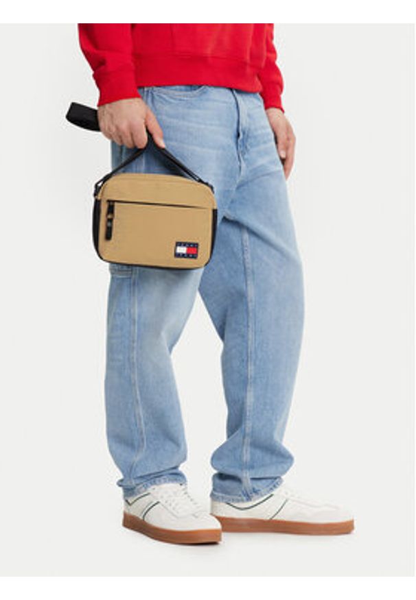 TOMMY HILFIGER - Tommy Hilfiger Saszetka Tjm Daily + Camera Bag AM0AM13271 Beżowy. Kolor: beżowy. Materiał: skóra