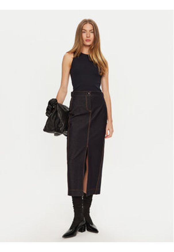 Max Mara Leisure Top Peggi 2426946068 Granatowy Regular Fit. Kolor: niebieski. Materiał: bawełna