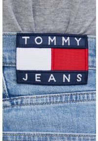 Tommy Jeans jeansy CE610 damskie high waist. Stan: podwyższony. Kolor: niebieski