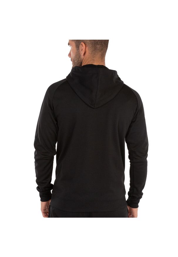 Kurtka z kapturem Joma Menphis. Typ kołnierza: kaptur. Kolor: czarny. Materiał: prążkowany. Sport: piłka nożna