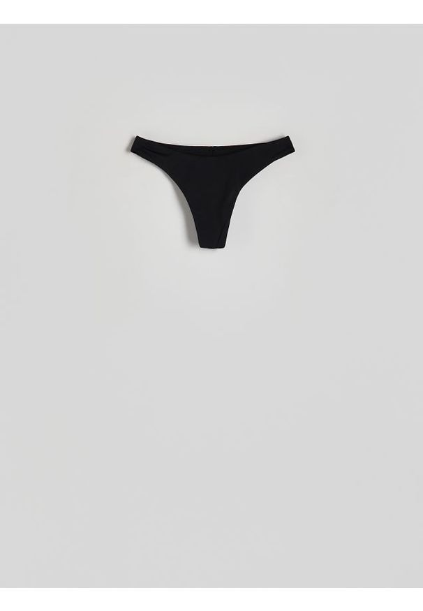 Reserved - Dół od bikini - czarny. Kolor: czarny. Materiał: materiał. Wzór: gładki