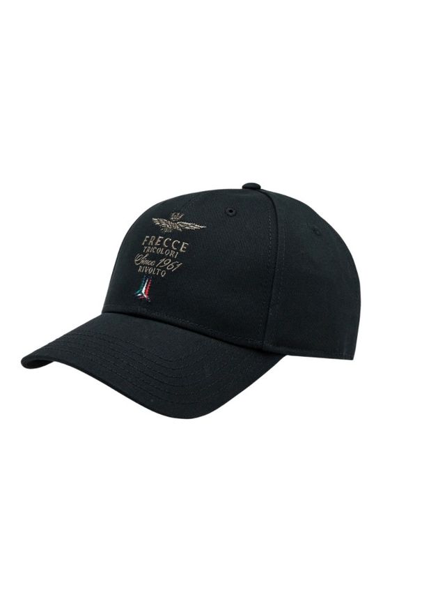 Aeronautica Militare - AERONAUTICA MILITARE Czarna czapka męska Embroidered Frecce Tricolori. Kolor: czarny