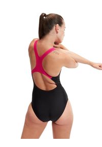 Stroje Kąpielowe Speedo Damskie Medley Logo 1 Szt Damskie. Kolor: wielokolorowy, różowy, czarny. Materiał: nylon, elastan