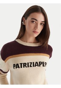 Patrizia Pepe Sweter 2K0352/K298-YA34 Écru Regular Fit. Materiał: syntetyk