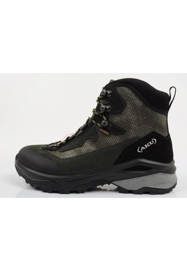 Buty sportowe trekkingowe męskie Aku Adapta Gore-tex wytrzymałe. Kolor: czarny, zielony, wielokolorowy. Materiał: skóra, materiał. Szerokość cholewki: normalna. Technologia: Gore-Tex