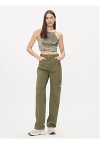 Calvin Klein Jeans Top J20J222903 Zielony Slim Fit. Kolor: zielony. Materiał: syntetyk #4