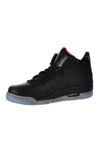 Buty koszykarskie męskie Nike Jordan Courtside 23. Zapięcie: sznurówki. Kolor: czarny. Materiał: syntetyk, tkanina, skóra, materiał. Szerokość cholewki: normalna. Sport: koszykówka