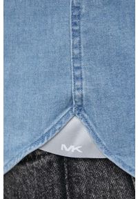MICHAEL Michael Kors koszula bawełniana męska kolor niebieski slim z kołnierzykiem button-down. Typ kołnierza: button down. Kolor: niebieski. Materiał: bawełna #2