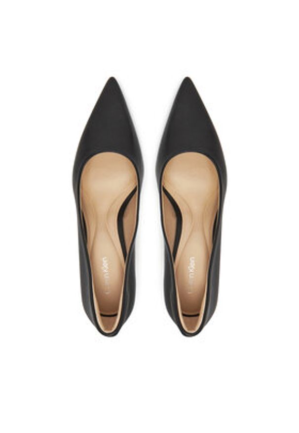 Calvin Klein Szpilki Pump 70 Pointy Hw Bar Lth HW0HW02561 Czarny. Kolor: czarny. Materiał: skóra. Obcas: na szpilce
