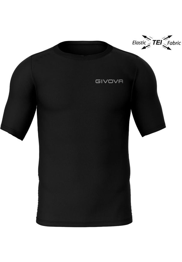 Męska Koszulka Sportowa Givova Corpus 2 - 2XL, Oddychająca i Elastyczna. Kolor: czarny. Materiał: poliester, elastan. Sport: piłka nożna