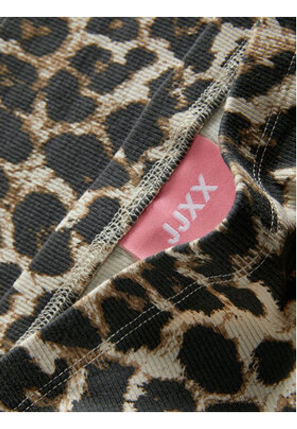 JJXX Top Fiona 12280486 Brązowy Slim Fit. Kolor: brązowy. Materiał: bawełna