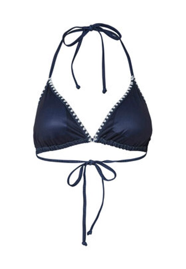 Pieces Góra od bikini Luva 17156770 Granatowy. Kolor: niebieski. Materiał: syntetyk