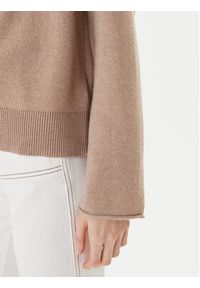 TOMMY HILFIGER - Tommy Hilfiger Sweter WW0WW46438 Beżowy Regular Fit. Kolor: beżowy. Materiał: wełna