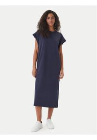 BOSS Sukienka codzienna C_Edress_5 50540442 Granatowy Relaxed Fit. Okazja: na co dzień. Kolor: niebieski. Materiał: bawełna. Typ sukienki: proste. Styl: casual #1