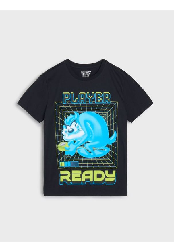 Sinsay - Koszulka Looney Tunes - czarny. Kolor: czarny