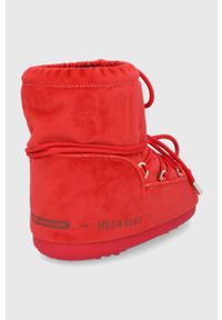 Moon Boot - Śniegowce Moon Boot Mars Velvet. Nosek buta: okrągły. Zapięcie: sznurówki. Kolor: czerwony. Materiał: guma #4
