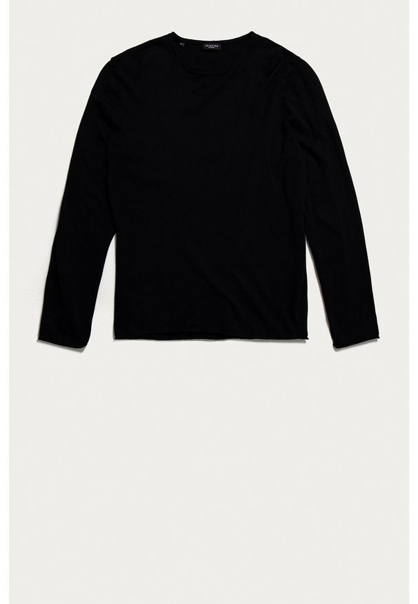 Selected Homme - Sweter. Okazja: na co dzień. Kolor: czarny. Materiał: dzianina. Styl: casual