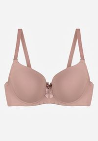 Renee - Jasnofioletowy Biustonosz o Gładkim Wykończeniu z Kokardką Phiphise. Kolor: fioletowy. Wzór: gładki #7