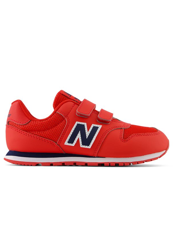 Buty dziecięce New Balance PV500CRN – czerwone. Zapięcie: rzepy. Kolor: czerwony. Materiał: materiał, syntetyk. Szerokość cholewki: normalna. Sport: turystyka piesza