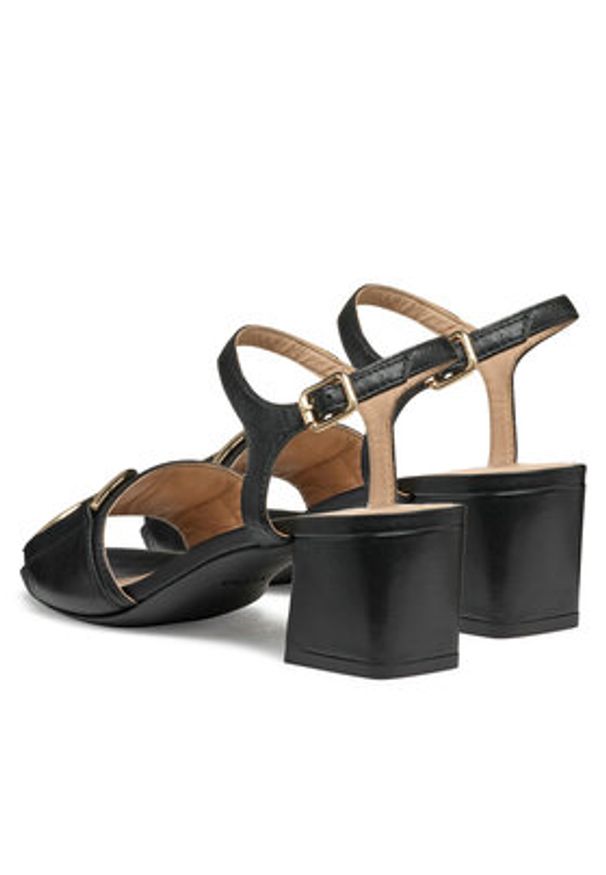 Geox Sandały D New Eraklia 50 D35RNB 000TU C9997 Czarny. Kolor: czarny. Materiał: skóra