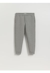 Reserved - Spodnie dresowe slim fit - jasnoszary. Kolor: szary. Materiał: dresówka
