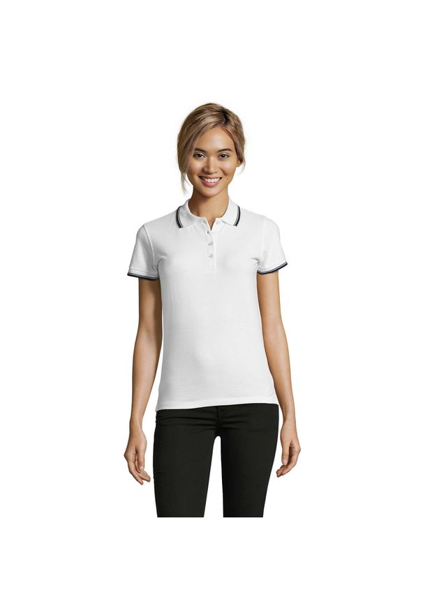 SOL'S - Koszulka Polo Treningowa Dla Kobiet. Typ kołnierza: polo. Kolor: biały
