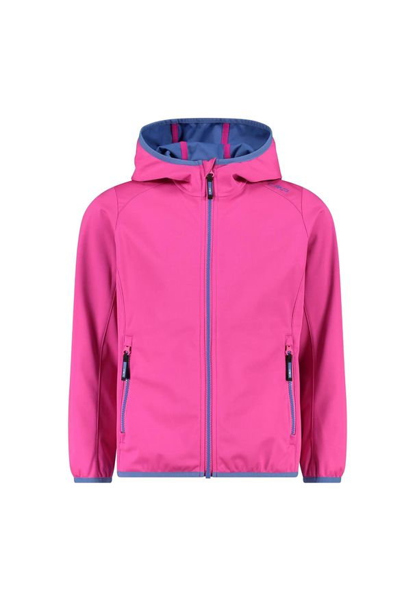 Kurtka softshell dziecięca CMP Fix Hood. Kolor: różowy. Materiał: softshell