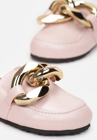 Renee - Różowe Klapki Arrieda. Nosek buta: okrągły. Kolor: różowy. Wzór: gładki, aplikacja. Sezon: wiosna, lato #2
