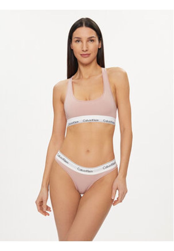 Calvin Klein Underwear Stringi 0000F3786E Różowy. Kolor: różowy. Materiał: bawełna