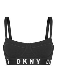 DKNY Biustonosz z fiszbiną DK4521 Czarny. Kolor: czarny. Materiał: bawełna