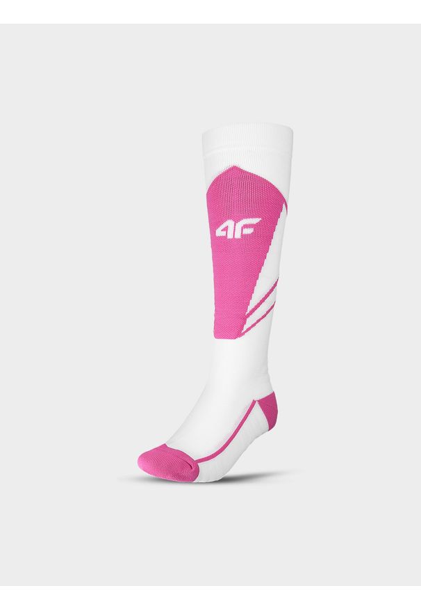 4f - 4F Skarpety narciarskie damskie - białe 35-38. Kolor: biały. Materiał: włókno, syntetyk, materiał. Sport: narciarstwo