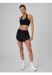 4f - 4F Spodenki treningowe szybkoschnące damskie - czarne XL. Stan: podwyższony. Kolor: czarny. Materiał: materiał. Sport: fitness #1