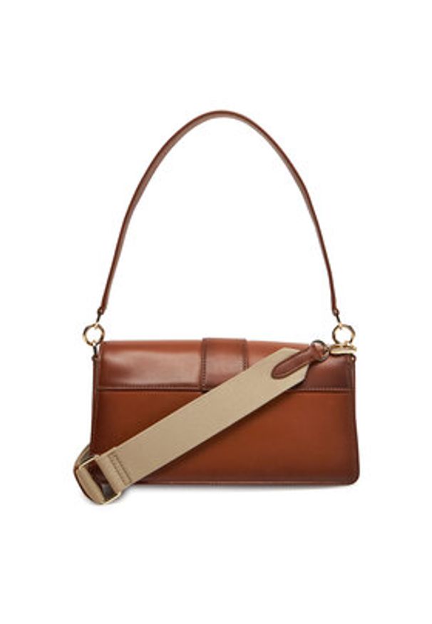 TOMMY HILFIGER - Tommy Hilfiger Torebka Heritage Leather Conv Cross BAW0AW17400 Brązowy. Kolor: brązowy. Materiał: skórzane