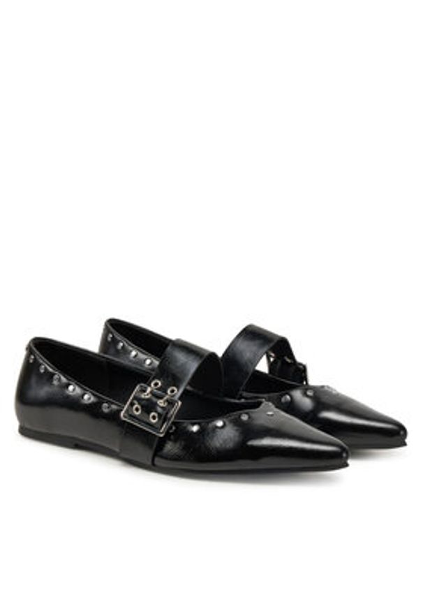ONLY Shoes Baleriny 15340896 Czarny. Kolor: czarny. Materiał: skóra