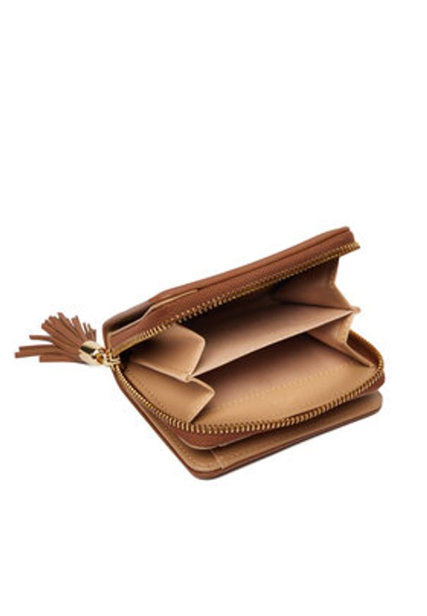 Love Moschino - LOVE MOSCHINO Portfel JC5689PP1OKD0200 Brązowy. Kolor: brązowy. Materiał: skóra