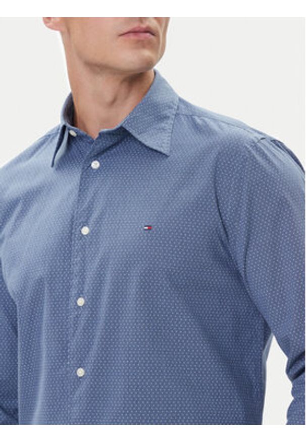 TOMMY HILFIGER - Tommy Hilfiger Koszula MW0MW39438 Niebieski Regular Fit. Kolor: niebieski. Materiał: bawełna