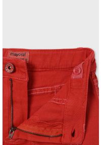 Mayoral - Spódnica dziecięca. Kolor: czerwony. Materiał: tkanina. Wzór: gładki #4