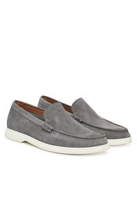 BOSS Mokasyny Sienne 50543083 Szary. Kolor: szary. Materiał: skóra, zamsz