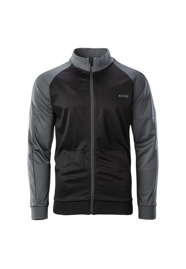 Hi-tec - Bluza Męska Delian. Kolor: czarny, szary, wielokolorowy. Sezon: zima
