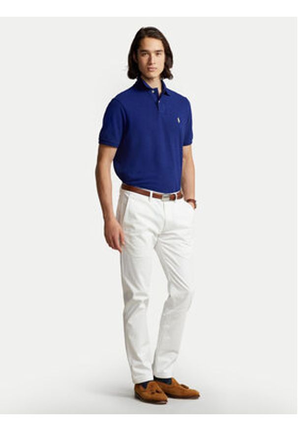 Polo Ralph Lauren Polo Core Replen 710795080 Granatowy Slim Fit. Typ kołnierza: polo. Kolor: niebieski. Materiał: bawełna