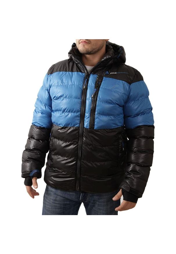 PEAK MOUNTAIN - Kurtka narciarska Peak Mountain Captin. Kolor: niebieski, wielokolorowy, czarny. Materiał: puch. Sezon: zima. Sport: narciarstwo
